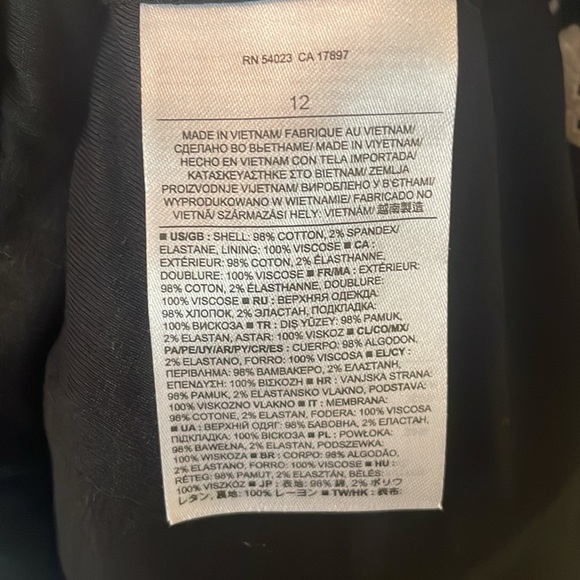 Banana Republic size 12 black and white striped fit and flare dress. - Picture 6 of 8